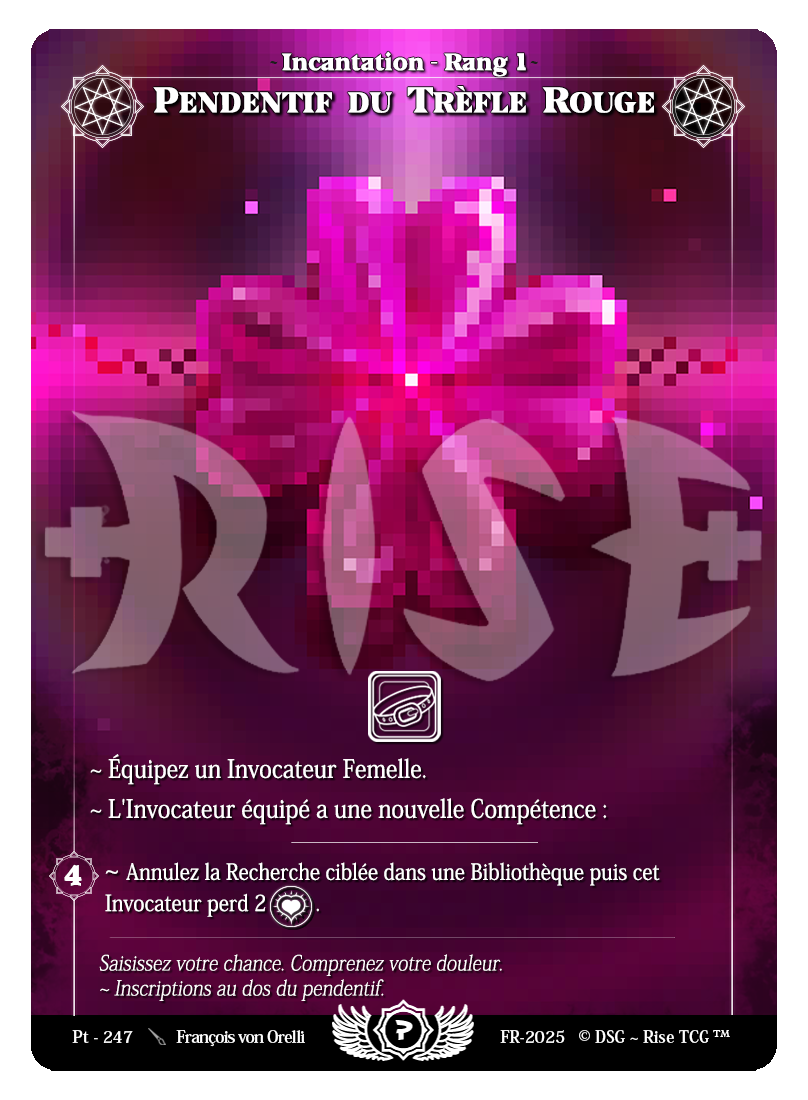 Pendentif du Trèfle Rouge